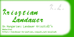 krisztian landauer business card
